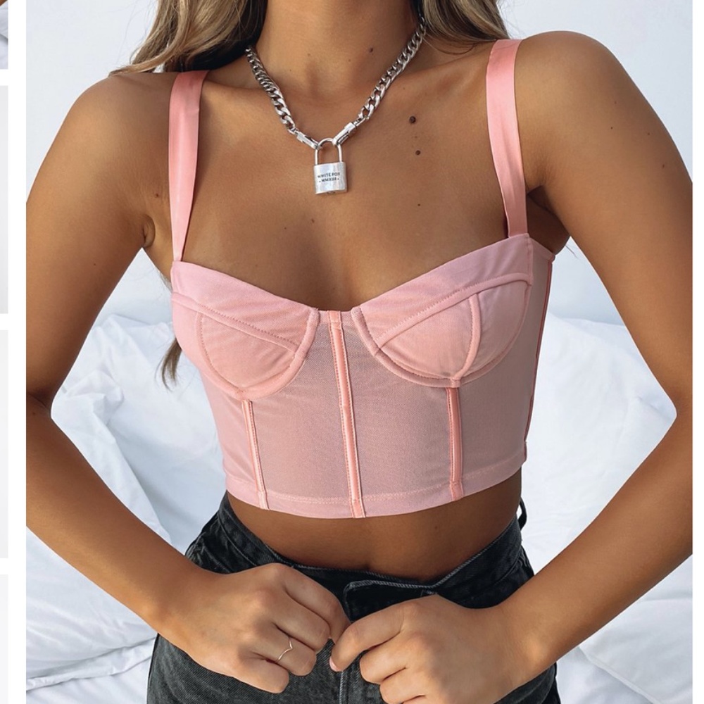 NWT White Fox Boutique Gimme Love Bustier Pink